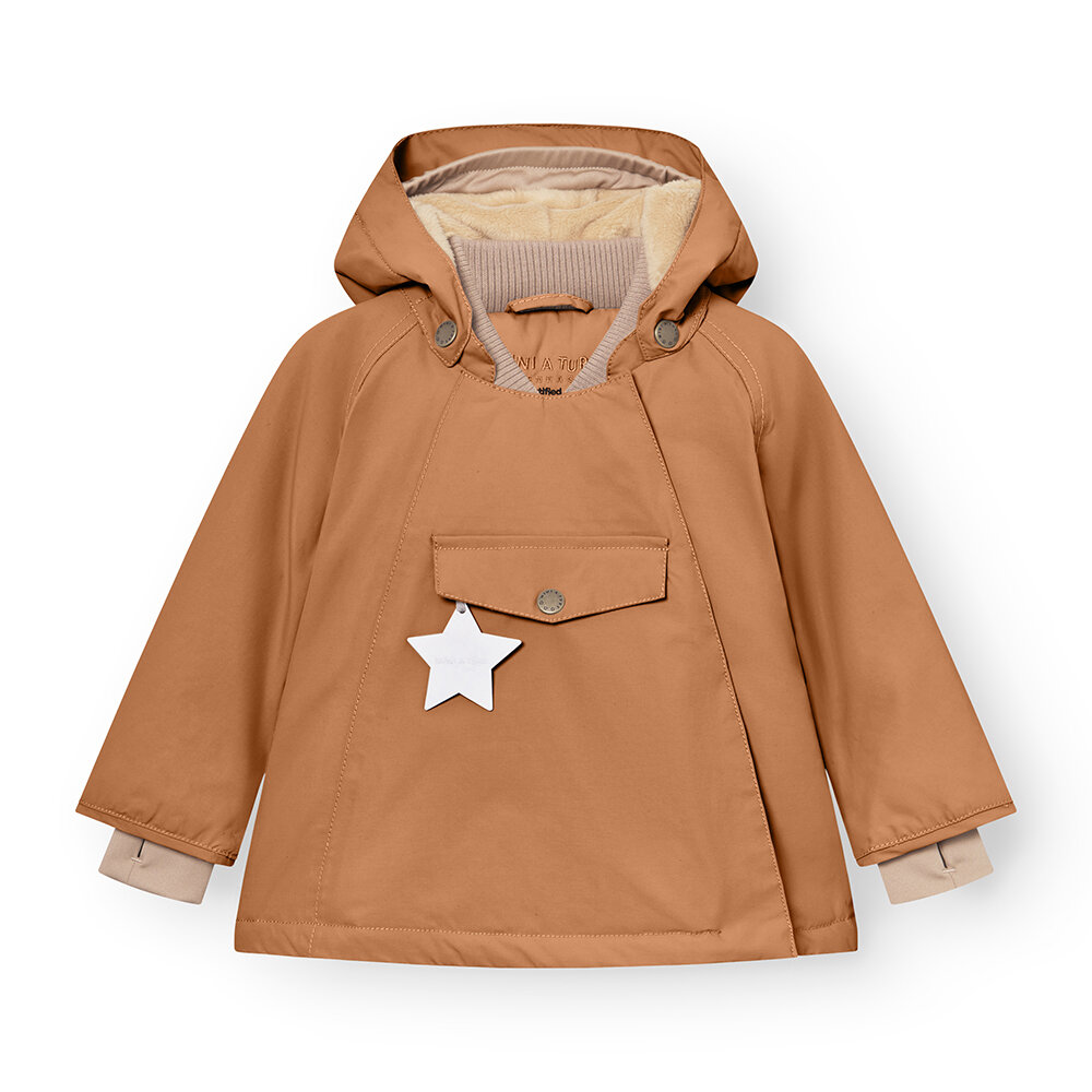 Wang Fleeceforet Vinterjakke   Pecan Brown   98 fra Mini A Ture