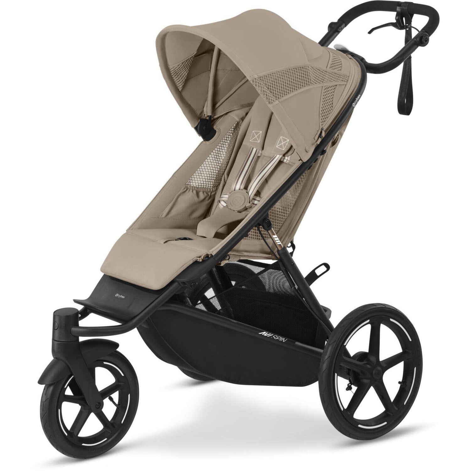 Avi Spin Blk Klapvogn Beige Almond Beige fra Cybex