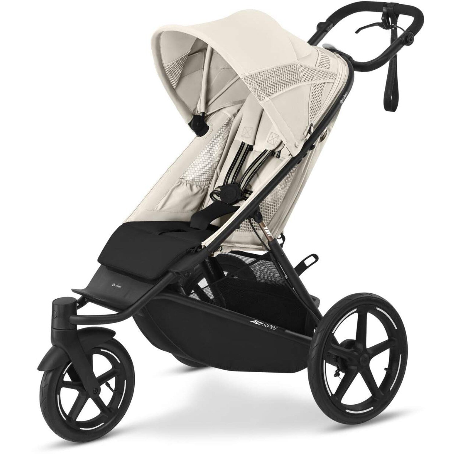 Avi Spin Blk Klapvogn Seashell Beige Light Beige fra Cybex