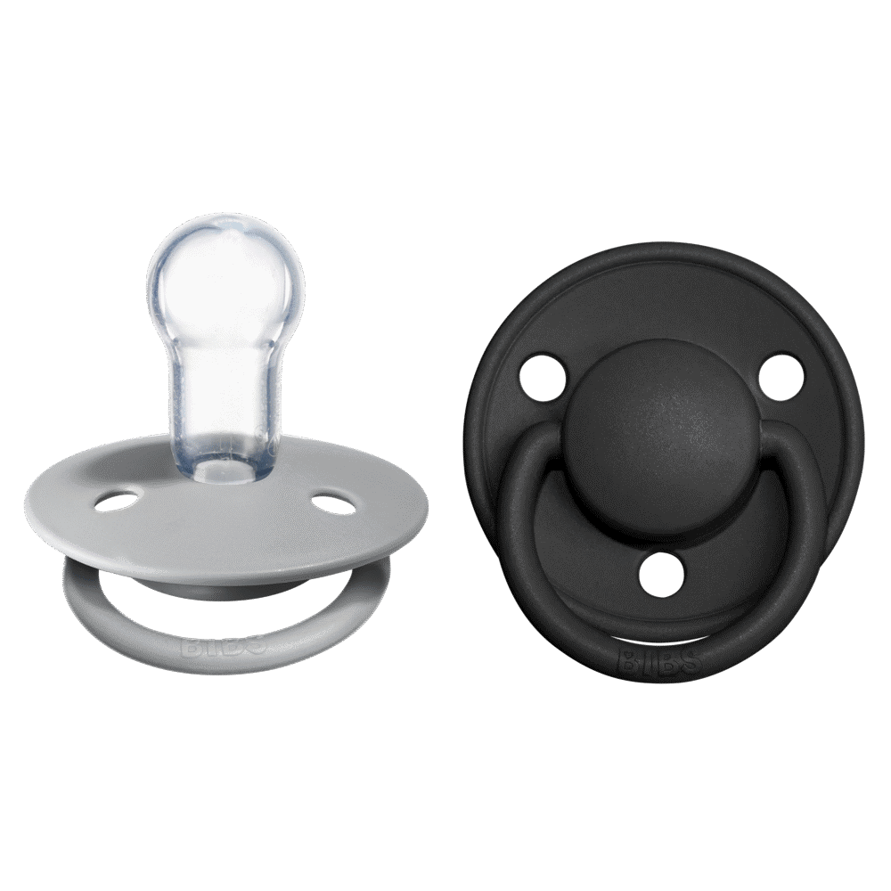 2 Pk. De Lux Sut Silicone Onesize   Cloud Black fra Bibs