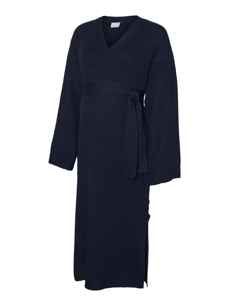 Annie Langærmet Midi Kjole    Navy Blazer   Xl fra Mamalicious