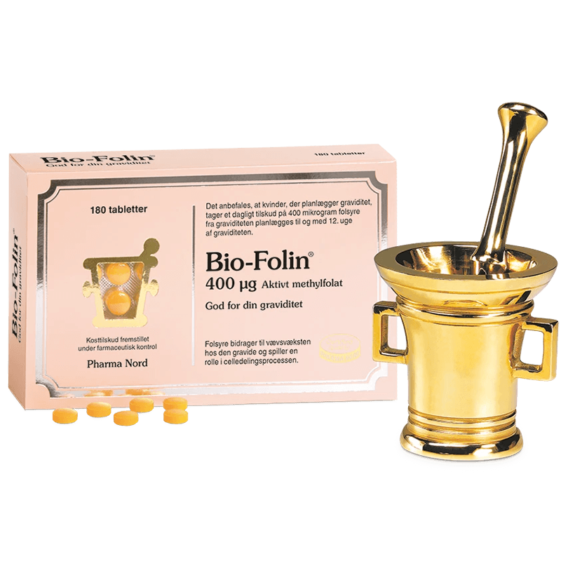 Bio Folin 400 Mcg - Kosttilskud til Graviditet (180 Tabl.)
