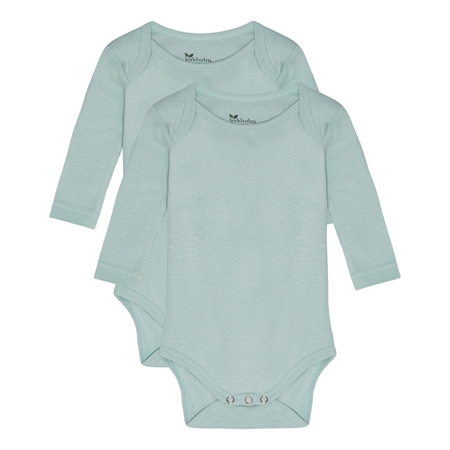 2 Pak Langærmet Body Pastel Blå fra Birkholm