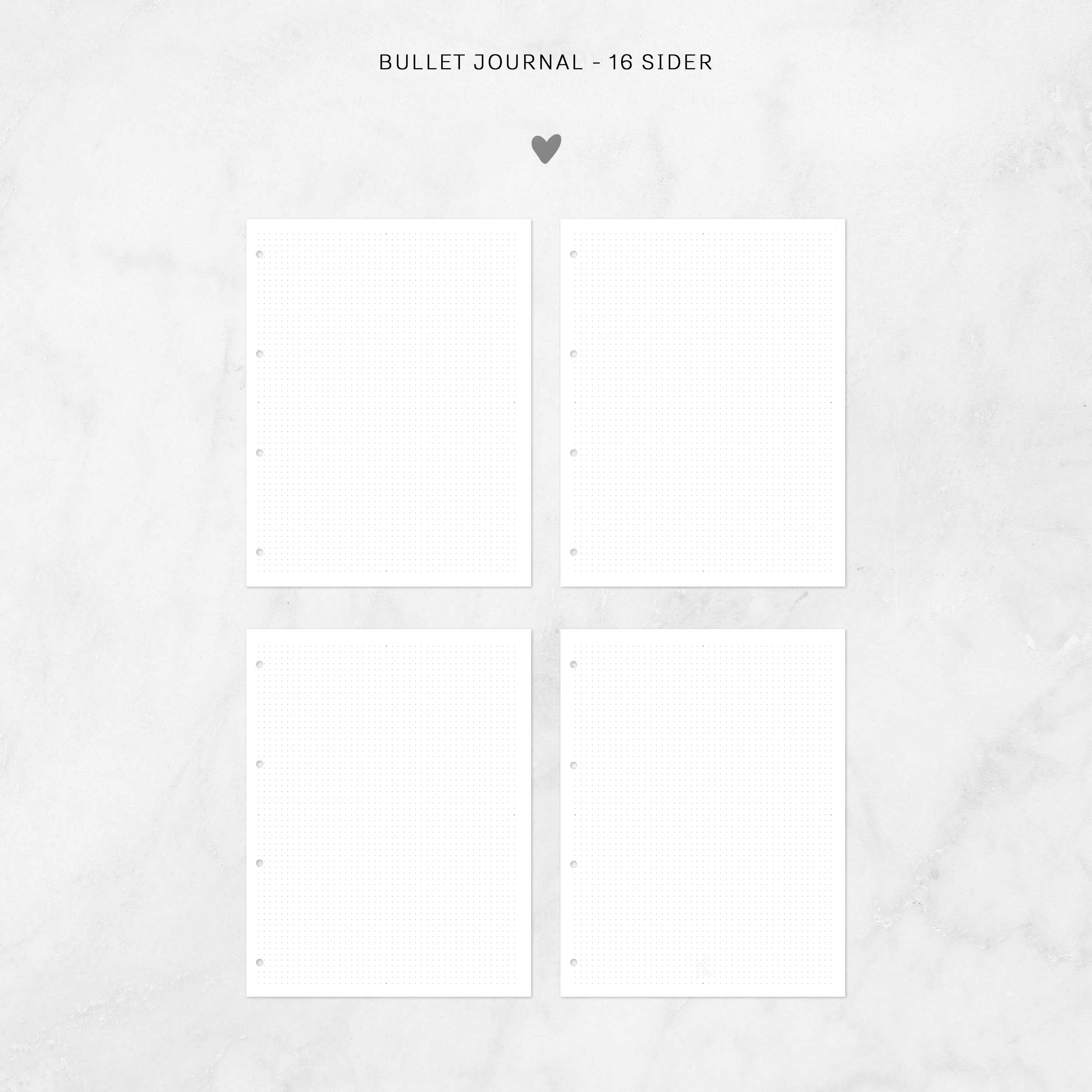 Bullet Journal Ekstra Sider (a4 Oversize)