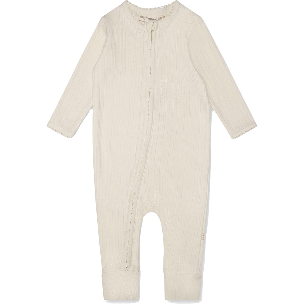 Allie Onesie i Antik Hvid – Praktisk og Økologisk!