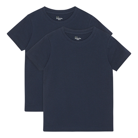 2 Pak T Shirts Navy Blå fra Birkholm