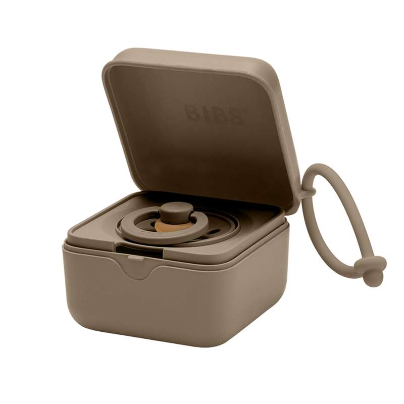 Accessories Pacifier Box   Sutteboks M. Plads Til 3 Sutter   Dark Oak fra Bibs