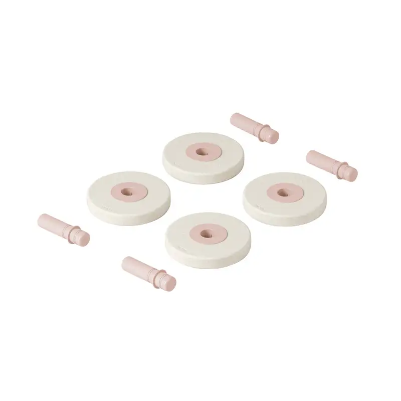 4 X Foam Wheels Sand Grey   Soft Rose fra Modu