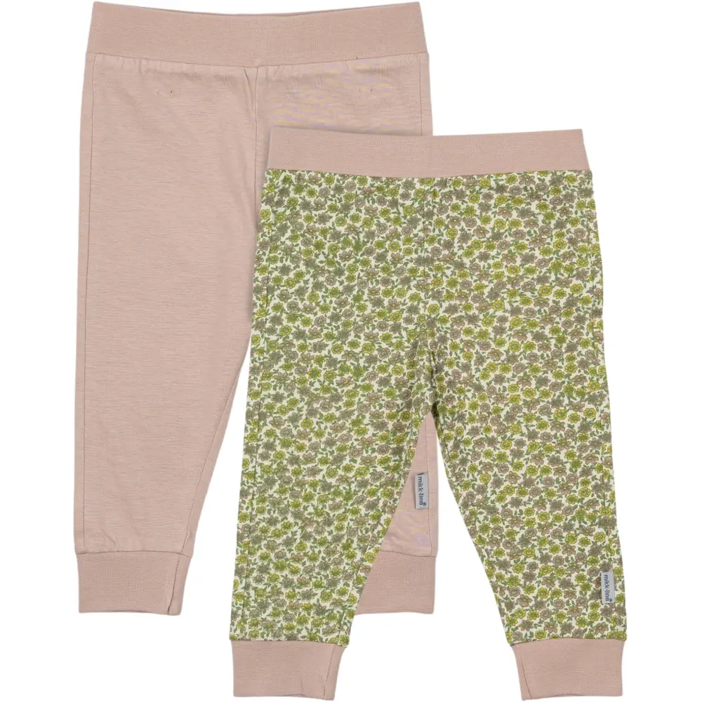 2-Pak Leggings i Adobe Rose til Børn fra Mikk-line