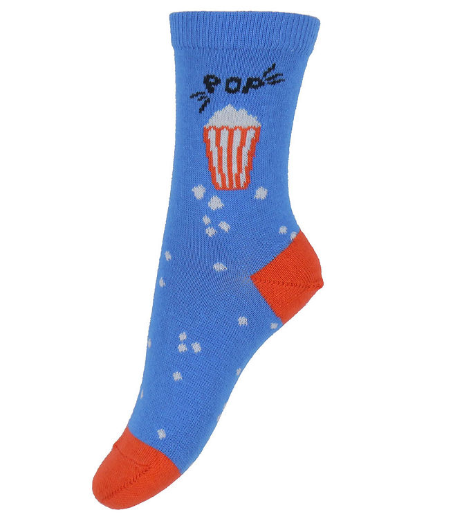 Melton Strømper Popcorn i Super Sonic Blue - Fantastisk tilbud!