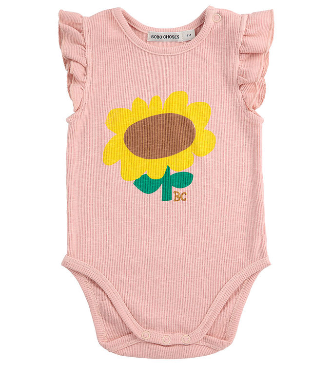 Bobo Choses Lys Pink U-Formet Body med Solsikker