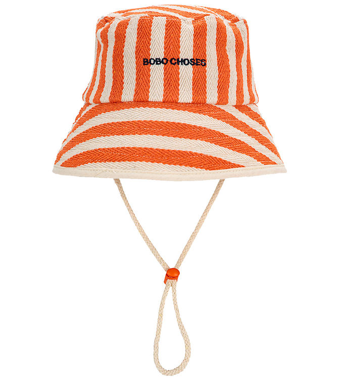 Bobo Choses Bøllehat i Striber - Orange Tilbud!