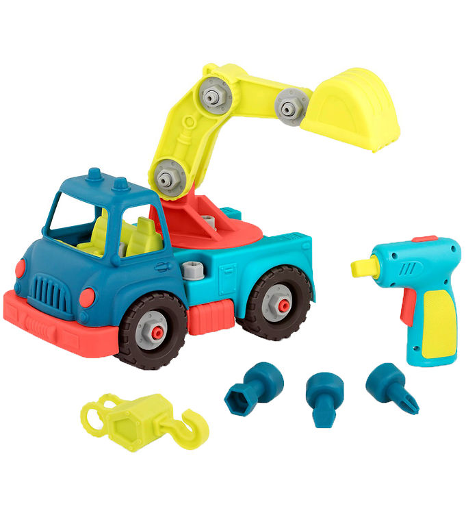 Bil   Happy Cruisers   Take Apart Kranbil   31 Dele fra B. Toys