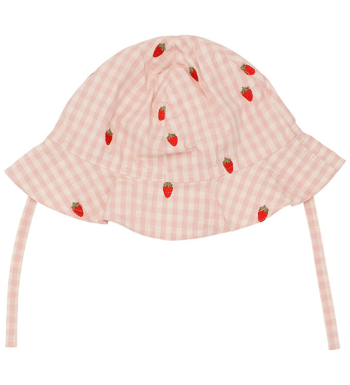 Dolly Solhat i Pink Berry Gingham fra Flöss