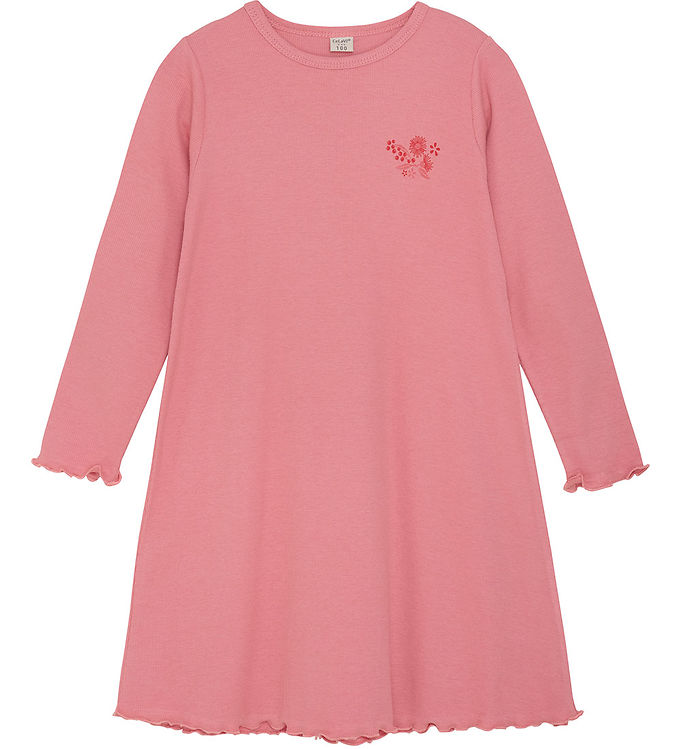 Celavi Natkjole i Rib - Powder Pink til Børn