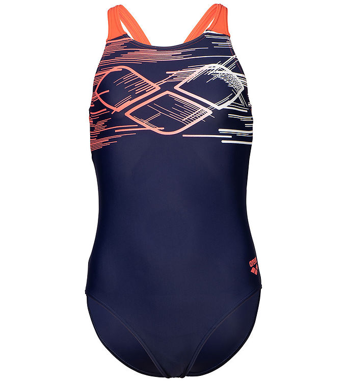 Arena Badedragt Pastime Navy Calypso Coral til børn