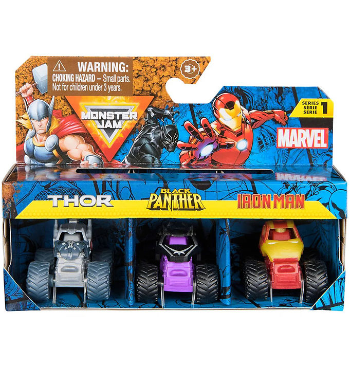 1:87 Mini Marvel 3 Pak fra Monster Jam - Fantastisk Tilbud!