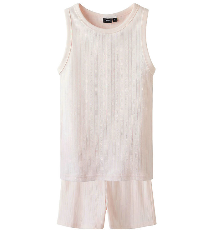 Nattøj sæt - Nlfnomina Shorts & Undertrøje i Pink Marshmallow