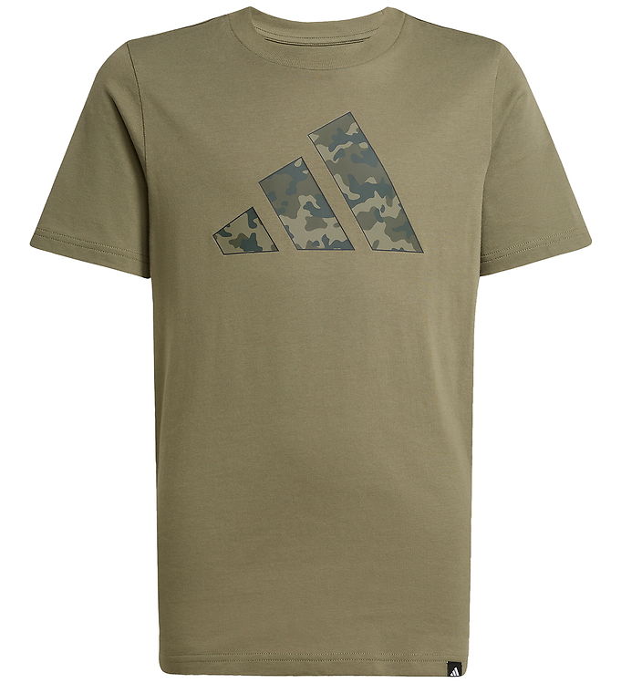 Adidas Performance J Camo T-shirt i Oliven Grøn