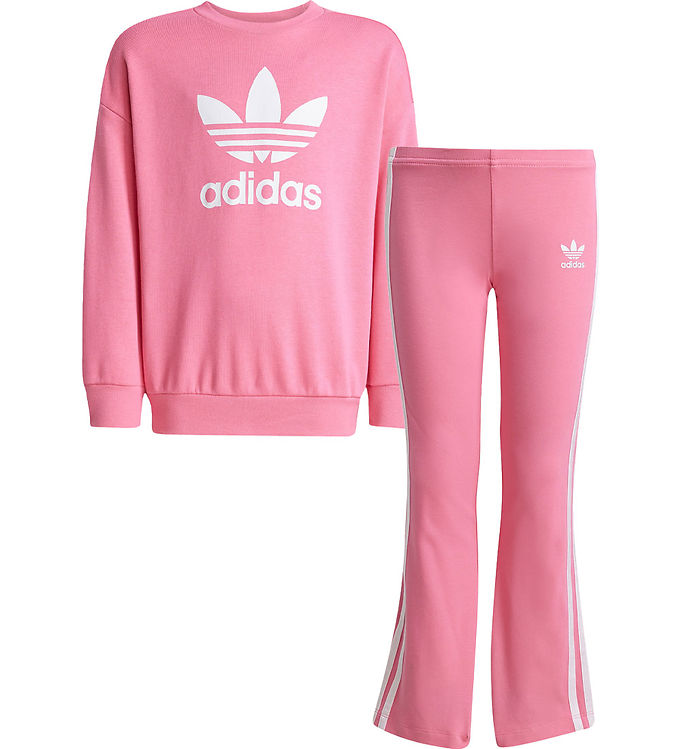 Adidas Originals Sweatsæt Loose Crew i Pnkfus - Tilbud!