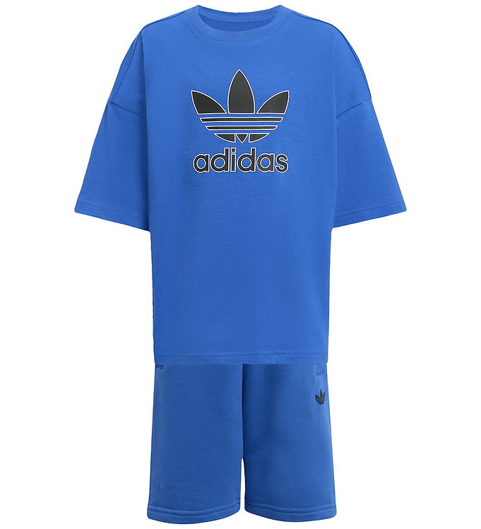 Adidas Originals Shortsæt i Blå og Sort - Fantastisk Tilbud!
