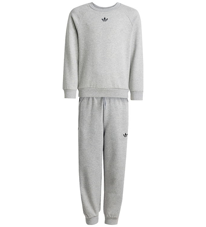 Adidas Originals Sweatsæt Crew i Mgreyh Black - Fantastisk tilbud!