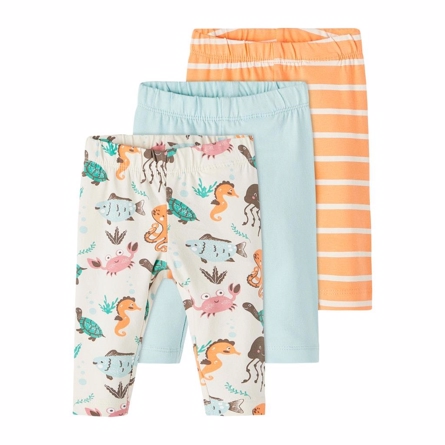3 Pak Leggings i Ocean Whitecap Gray fra Name It