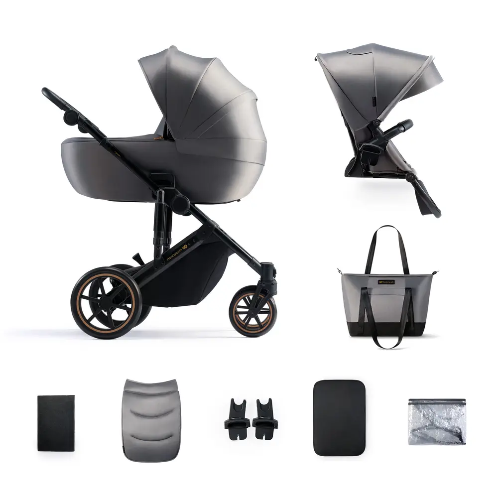 Prime 2 2-i-1 Duovogn i Shadow Grey fra Kinderkraft