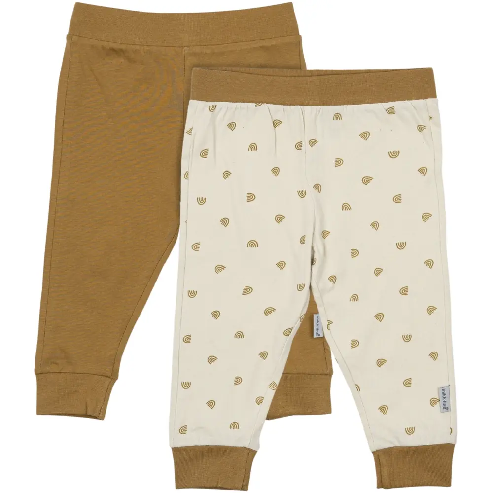 2-Pak Leggings i Dijon til Børn fra Mikk-line
