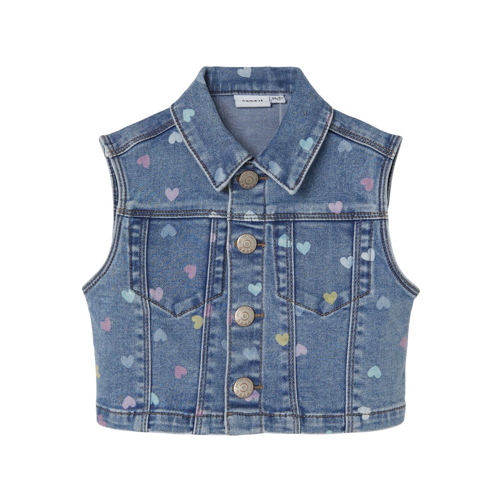 Denim Vest Rosa Medium Blue Denim fra Name It