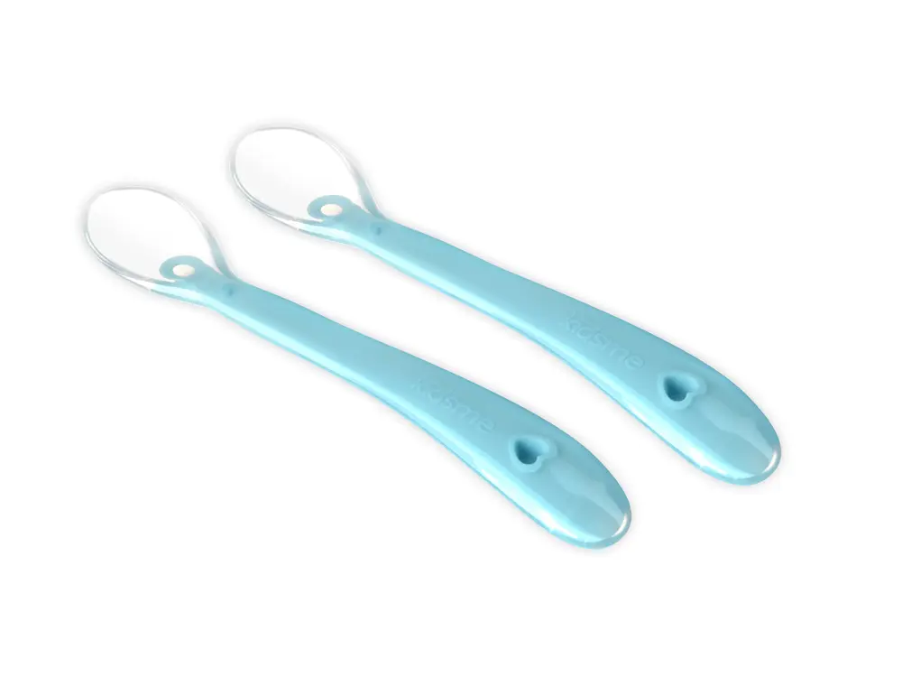 Silicone Ske Aquamarine 2-Pak fra Kidsme - Ideel til Børn