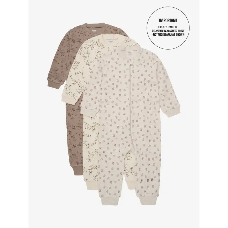 Farverig Pippi Natdragt med Lynlås - Unisex, Assorteret Design