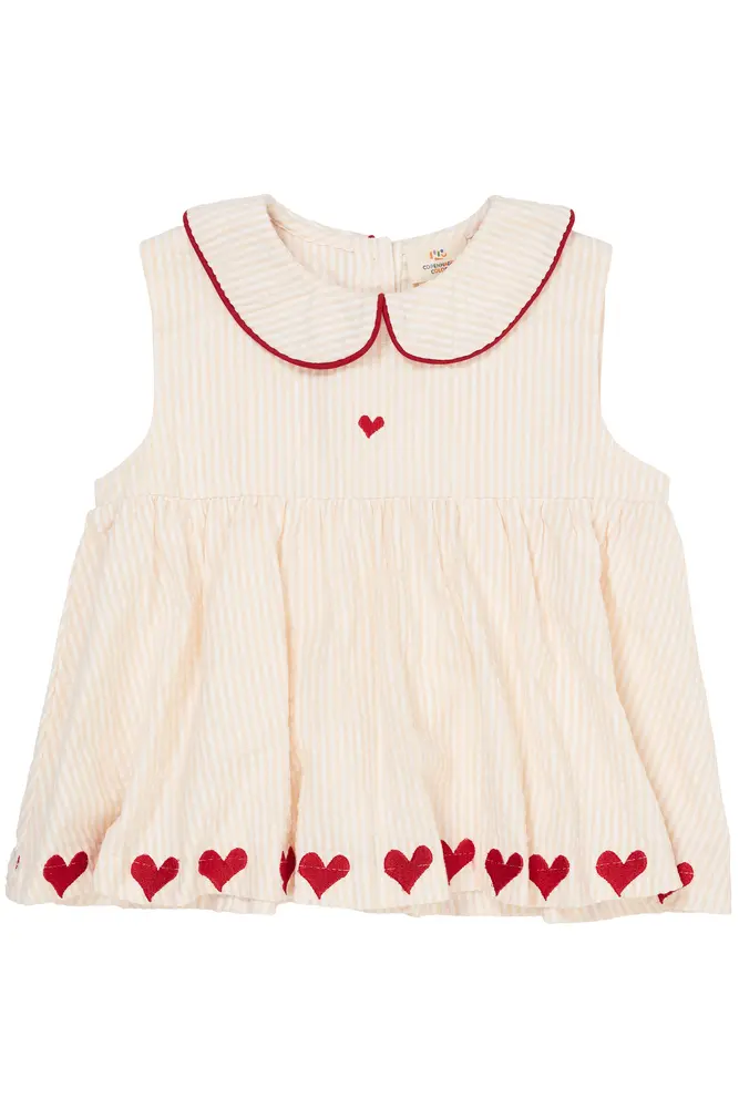Bæk Og Bølge Bluse M. Hjerter   Dusty Rose   92 fra Copenhagen Colors