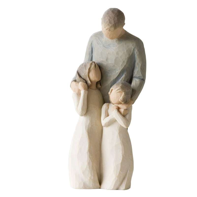 "Willow Tree My Girls Figur - Far med To Døtre"