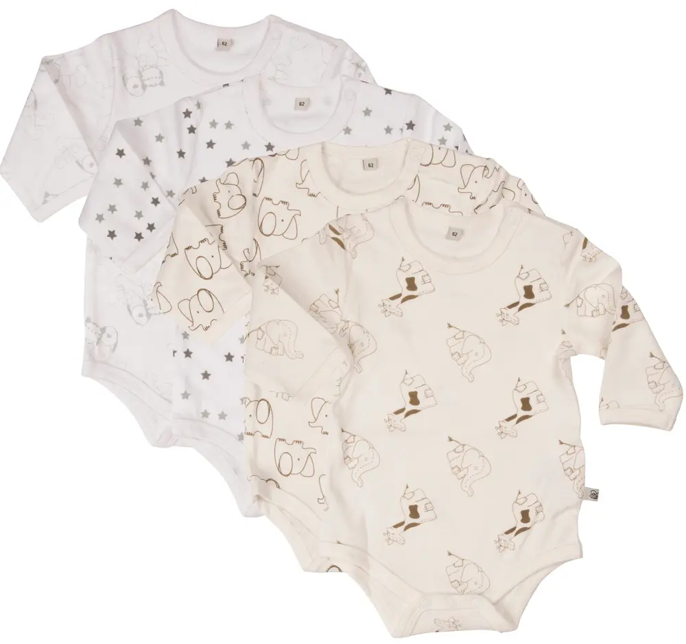 4 Stk Offwhite Bodystockings fra Pippi - Fantastisk Tilbud!