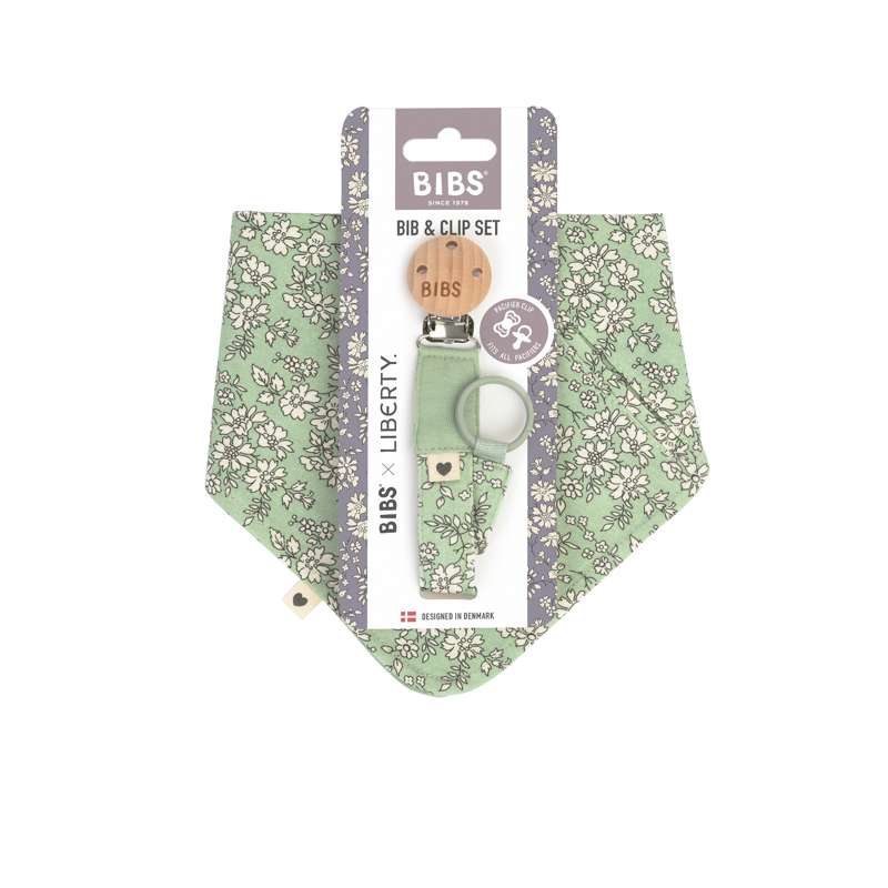 Accessories   Bandana Savlesmæk Og Suttesnor   Liberty   Capel Sage fra Bibs