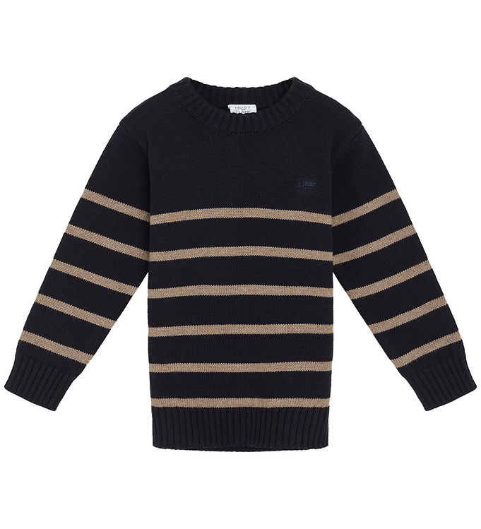 Bluse   Strik   Pelle   Navy M. Striber fra Hust And Claire