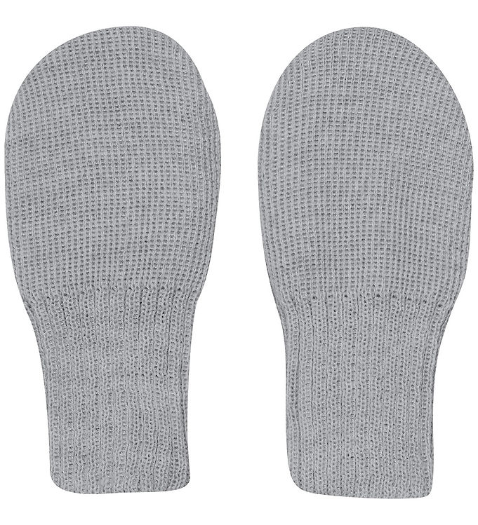 Luffer   Uld   Strik   Medium Grey Melange fra Huttelihut