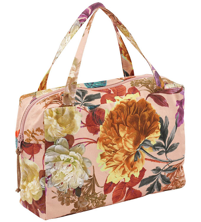 Toilettaske   Dusty Rose M. Blomster fra Christina Rohde