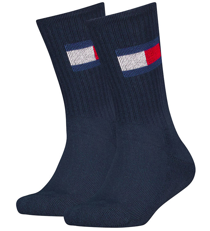 Strømper   2 Pak   Navy fra Tommy Hilfiger