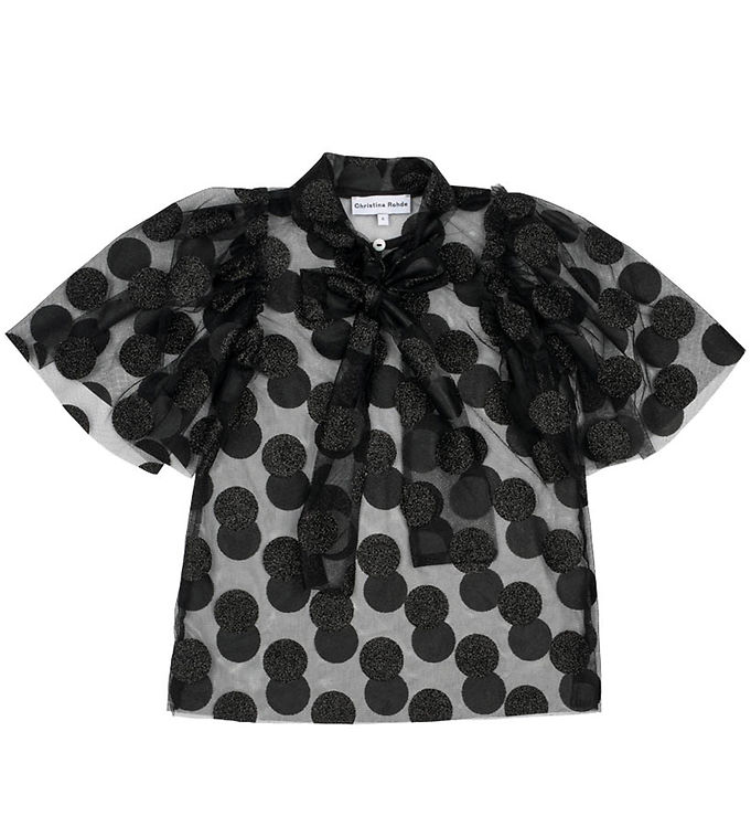 Sort T-shirt med glimmer fra Christina Rohde