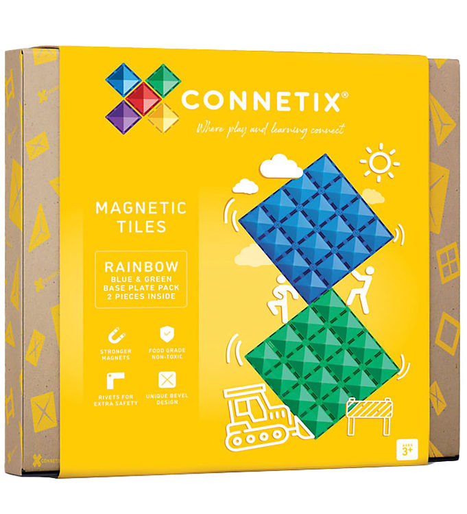 Magnetplader   2 Dele   Blå Og Grøn fra Connetix