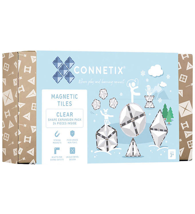 Magnetsæt   24 Dele   Clear Shape Expansion Pack fra Connetix