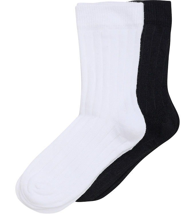 Strømper   2 Pak   Rib   Black fra Minymo