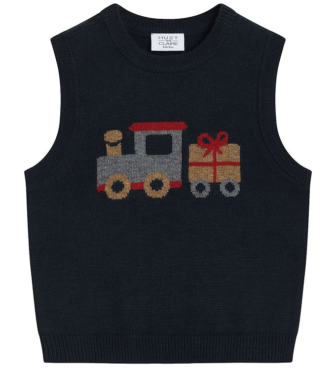 Hust And Claire Navy Strikvest til Børn - Perry Model