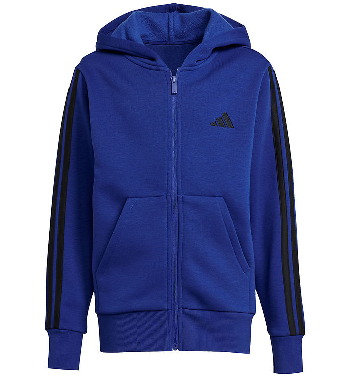 Adidas Performance Cardigan J 3s Fl Fz Hd i Royalblå og Sort