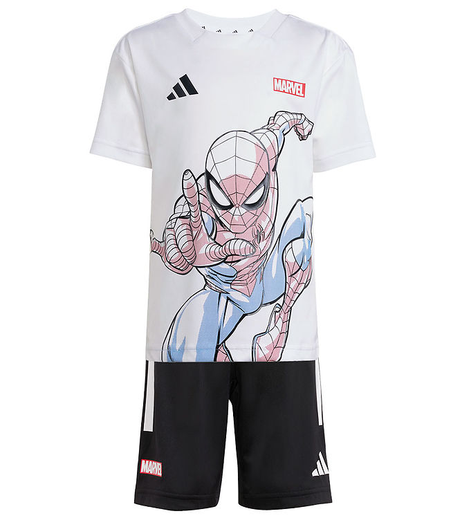 Adidas Performance Hvid T-shirt og Shorts Sæt til Børn