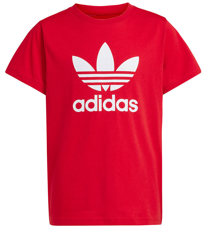 Adidas Originals T-shirt Trefoil i Better Scarlet
