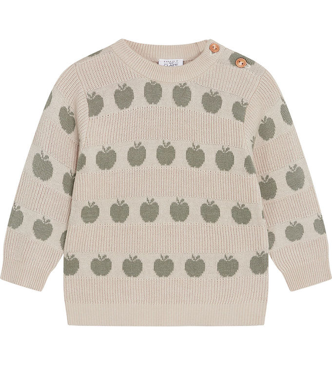 Bambusstrikbluse i Seagrass fra Hust And Claire