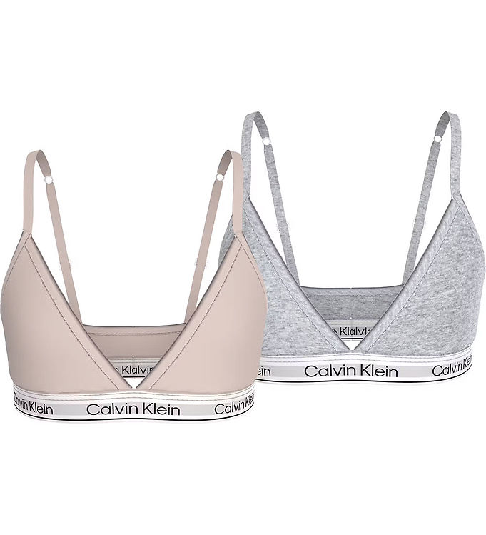 Calvin Klein Bh U. Bøjle 2 Pak - Silverpeony Gråmeleret